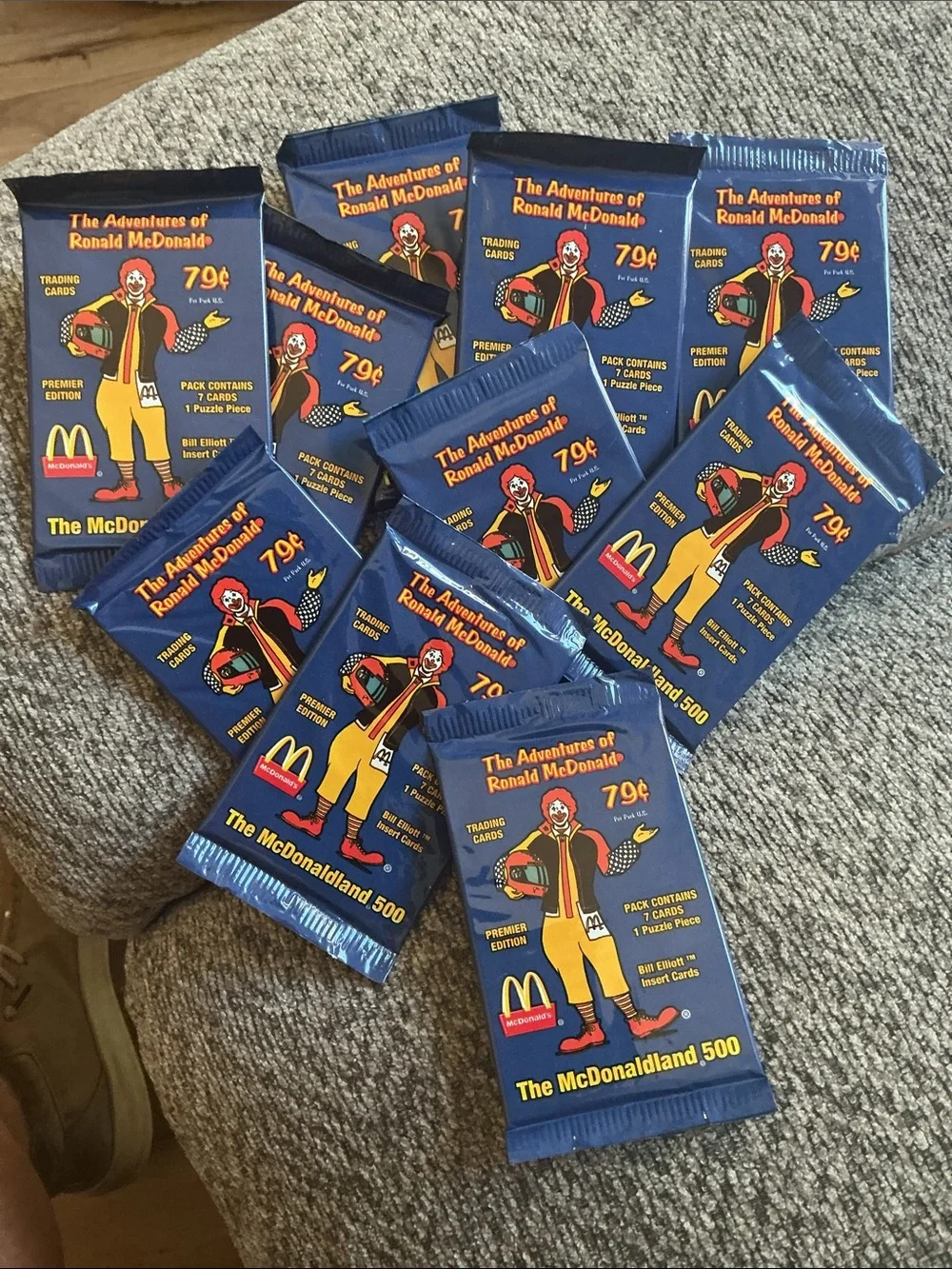 10 unopened packs of McDonald’s trading cards 1996